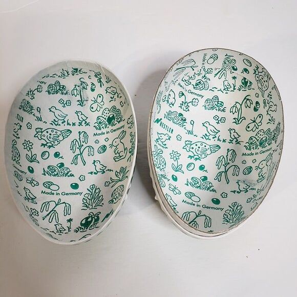 Adorable Vintage Paper Mache Easter Egg Container Box 4" Made in Germany - Picture 5 of 9